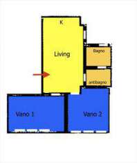 Foto Appartamento in Vendita, 3 Locali, 2 Camere, 60 mq (PISA STAZION