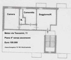 Foto Appartamento in Vendita, 3 Locali, 2 Camere, 75 mq (MELZO)