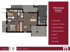 Foto Appartamento in Vendita, 3 Locali, 2 Camere, 88 mq (ROMA TORREVE