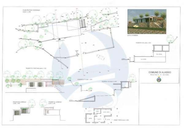 Foto Alassio, vendesi porzione di terreno con progetto approvato per villetta e box.