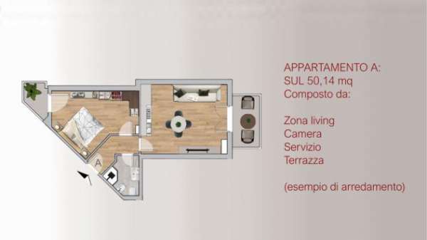 Foto APPARTAMENTO di 2 vani e di 50 mq (FIRENZE - firenze) rif. 1/2002