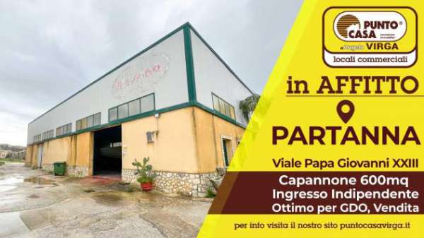 Foto PARTANNA (TP) - Capannone fronte strada con aria a parcheggio